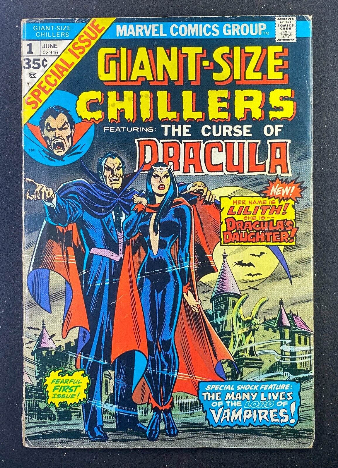 Giant-Size Chillers featuring Dracula (1974) #1 VG (4.0) Origin/1st Lilith