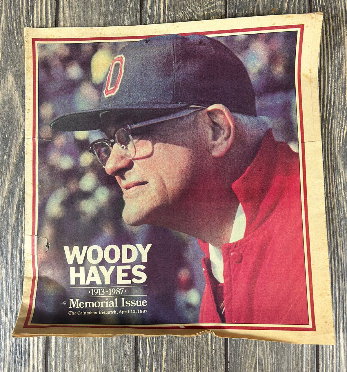 Vtg RARE 1987 Woody Hayes The Columbus Dispatch Memorial Issue Paper