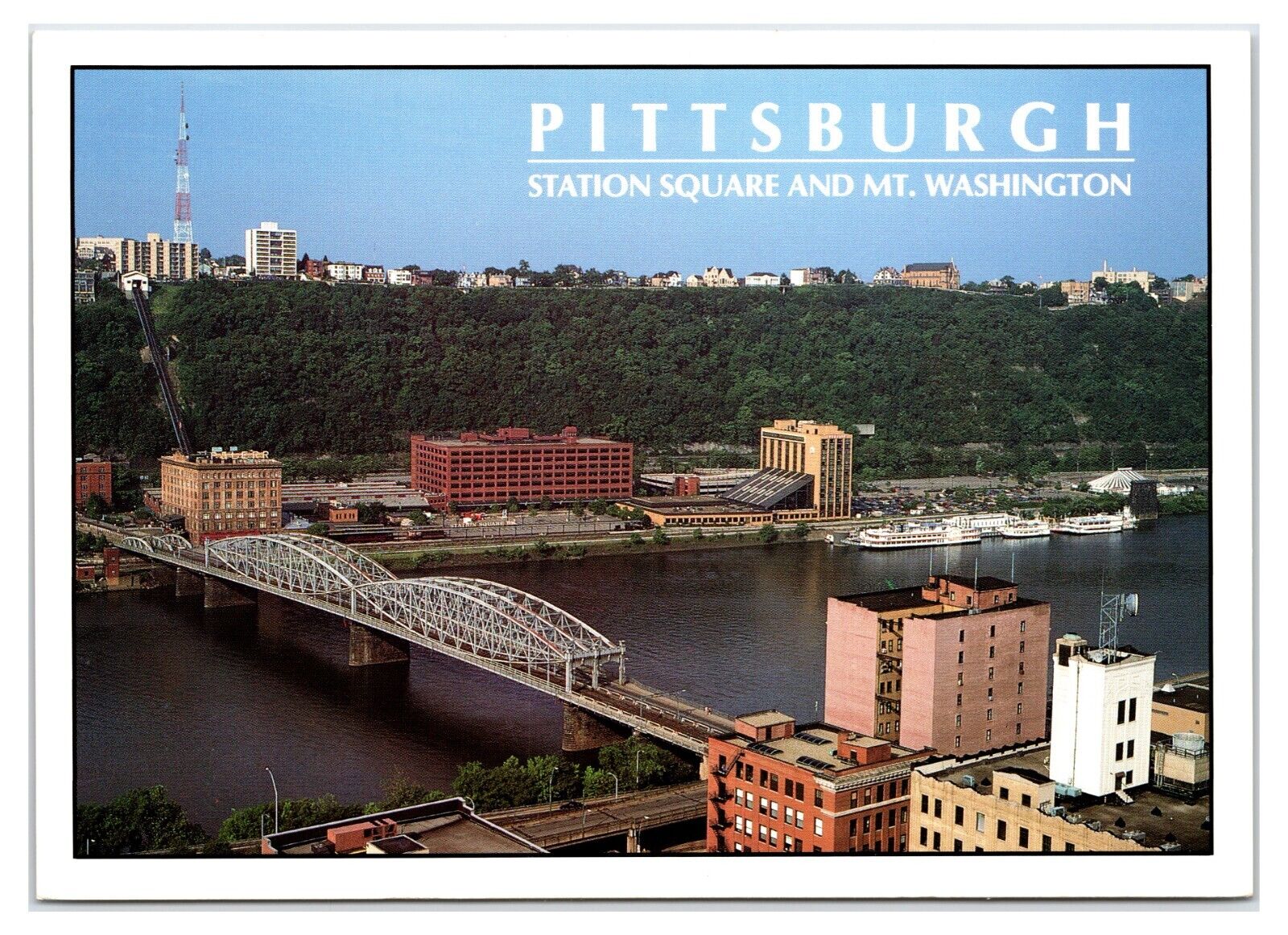 VTG 1990s - Station Square & Mt. Washington - Pittsburgh, Pennsylvania Postcard