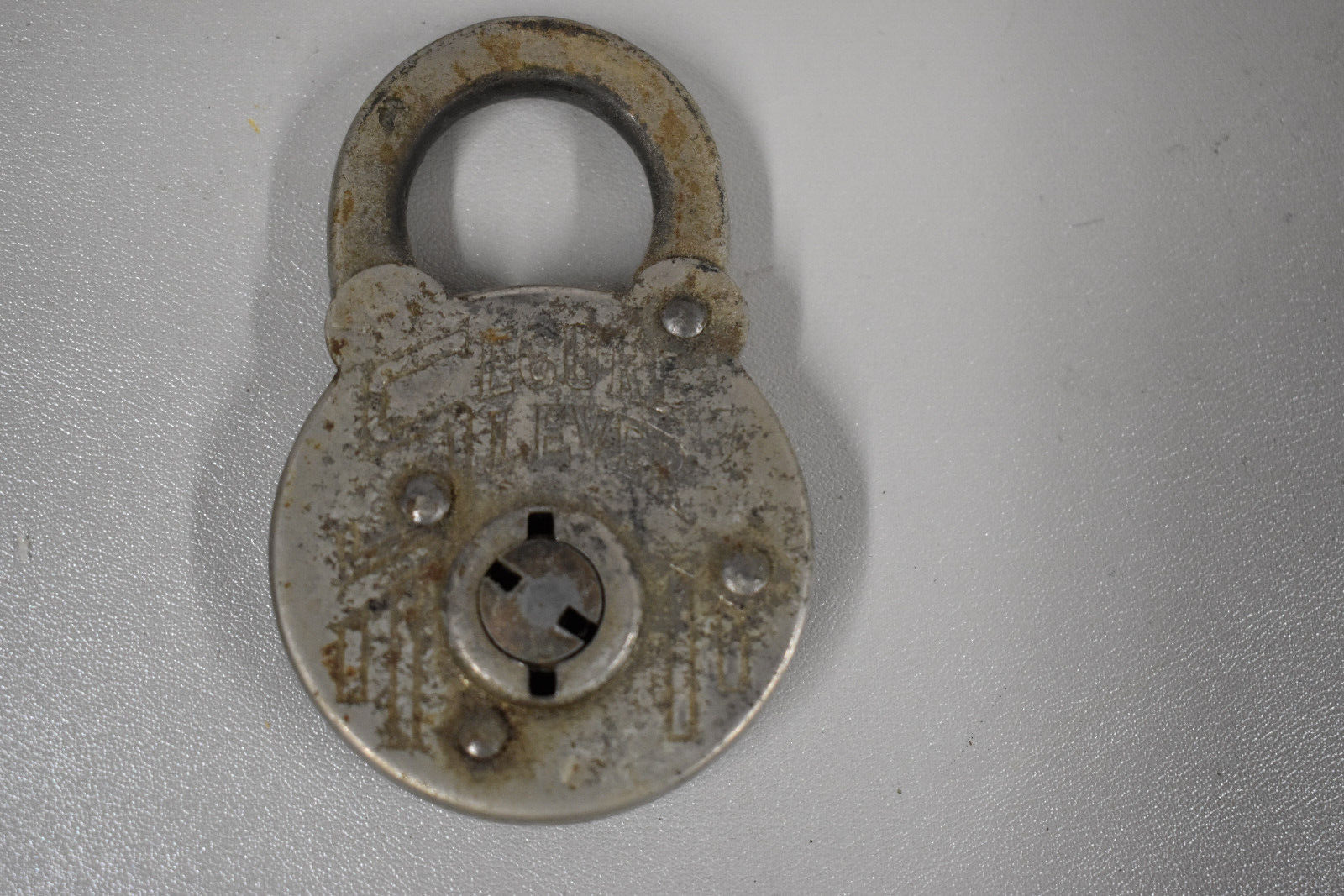 Antique  Vintage  Secure Lever  Padlock Lock .  No Keys