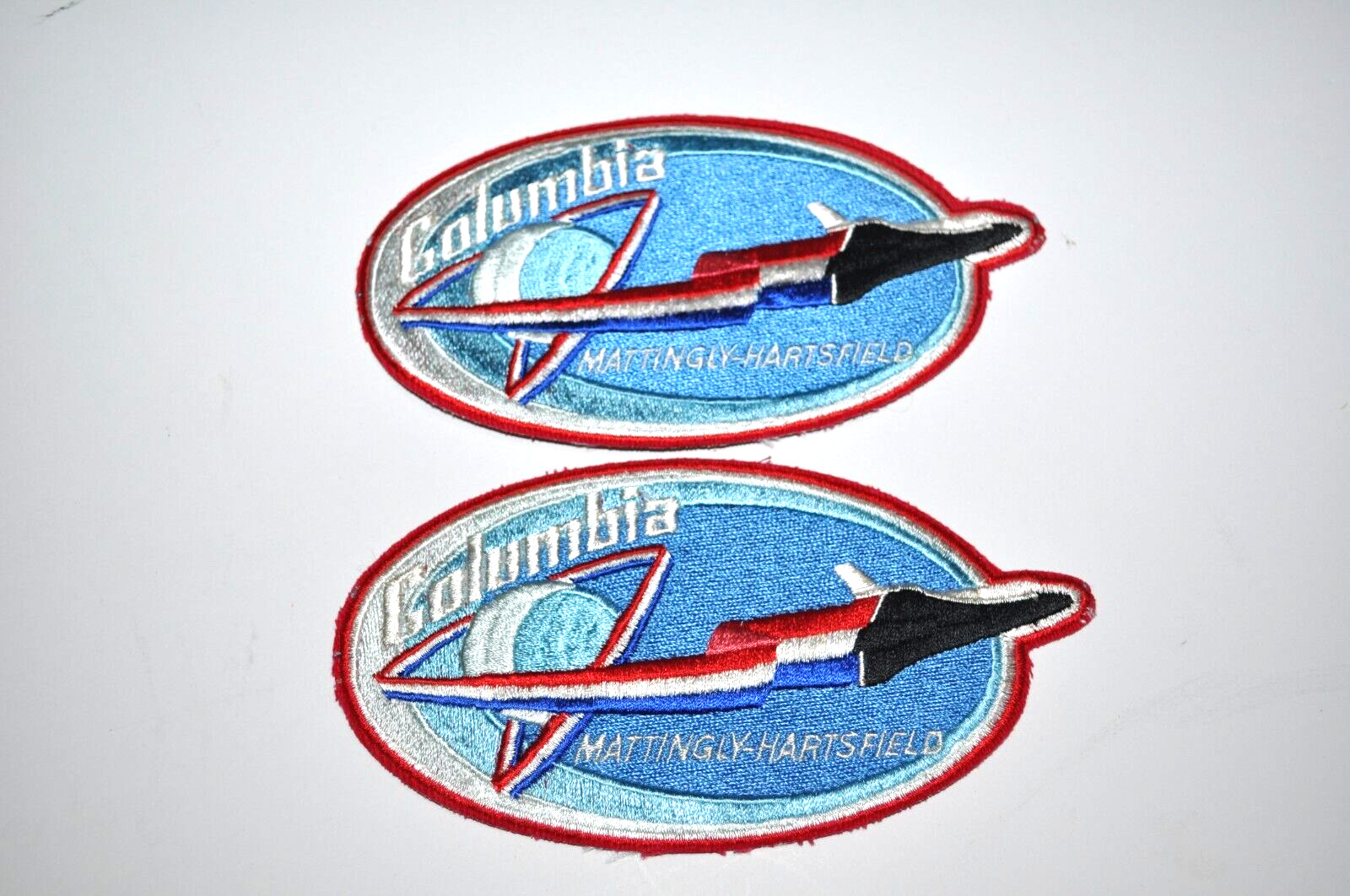 Lot of 2 Vintage SPACE SHUTTLE COLUMBIA STS-4 Patches Mattingly -Hartsfield