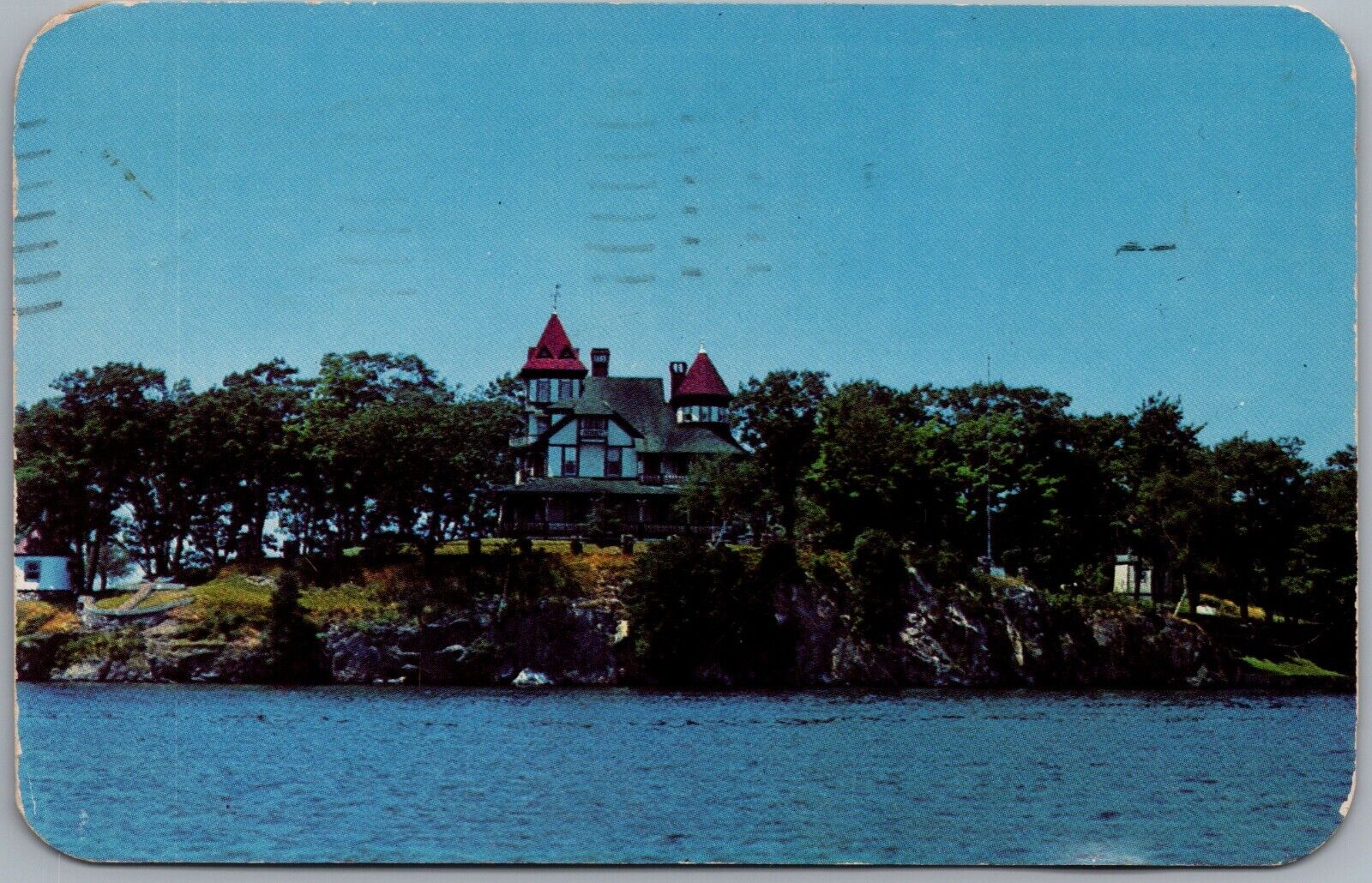 St. Elmo Island Home Of Charles Ruderman Alexandria Bay New York Postcard F507