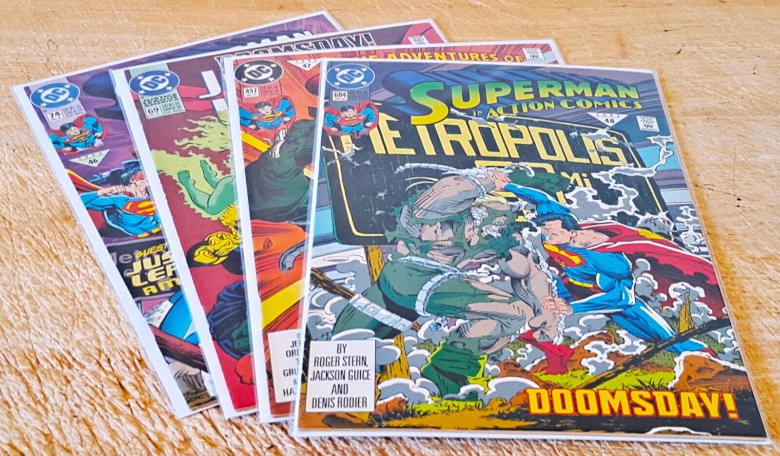 Death of Superman Set: Action Comics #684, Superman #74 + 2 More