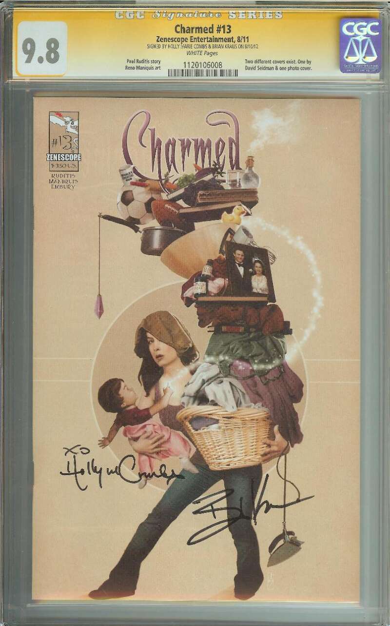 Charmed #13 SS CGC 9.8 Signed Holly Marie Combs & Brian Kraus