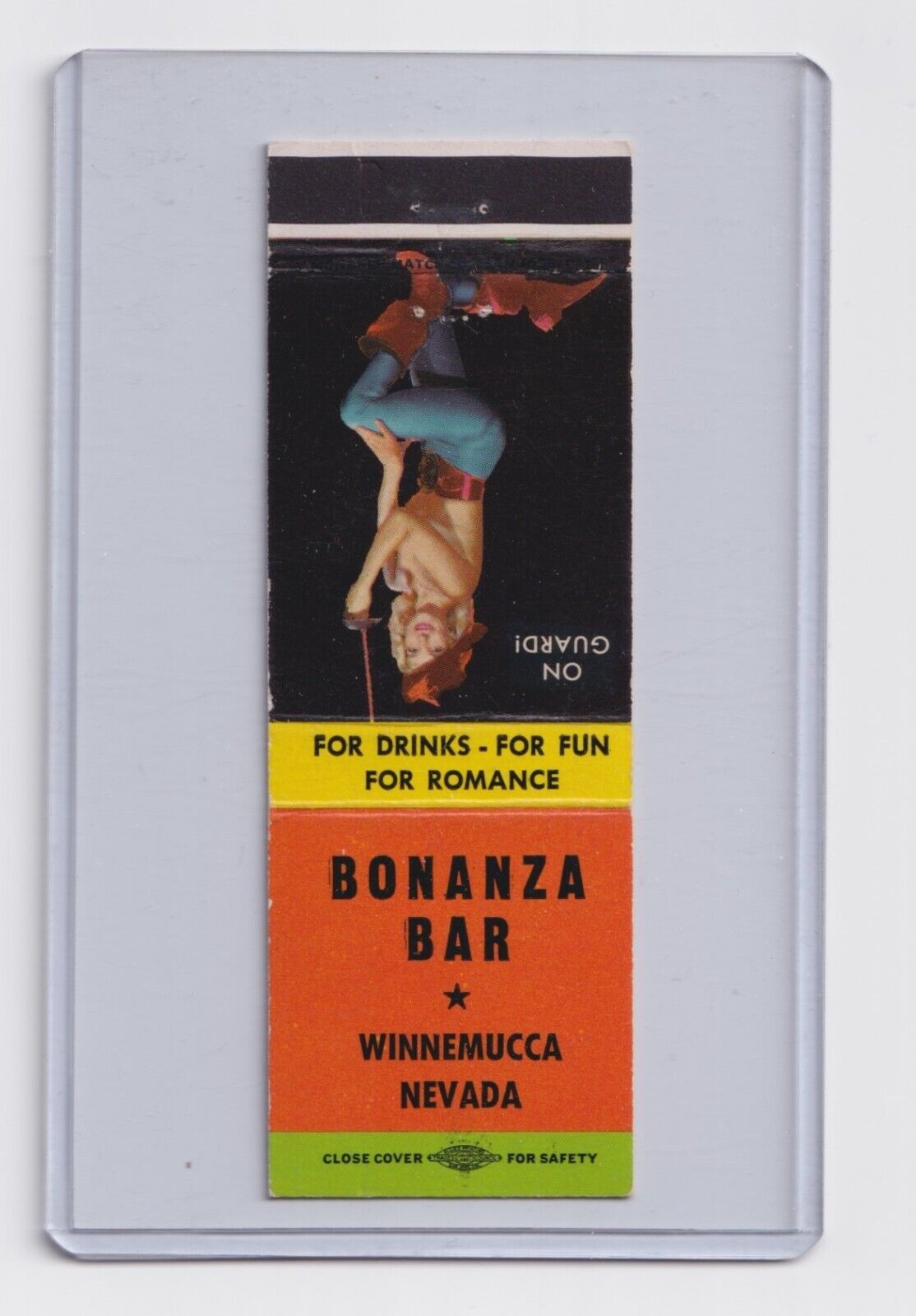 BONANZA BAR - Winnemucca, Nevada - 1950\'s matchcover - Gaming