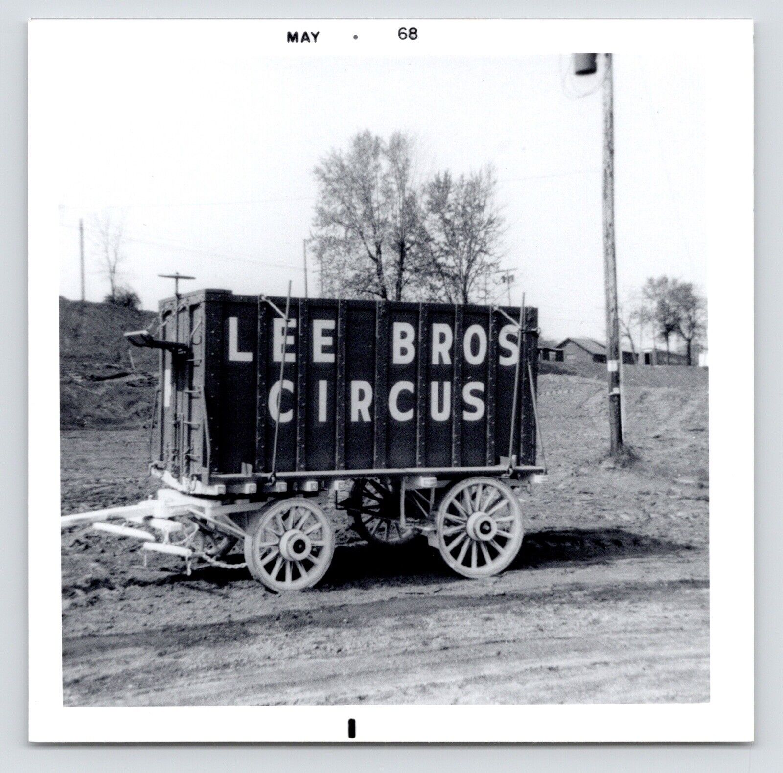 c1960s Original Photo~Lee Bros Circus Show Bandwagon~Baraboo WI~Vintage Snapshot