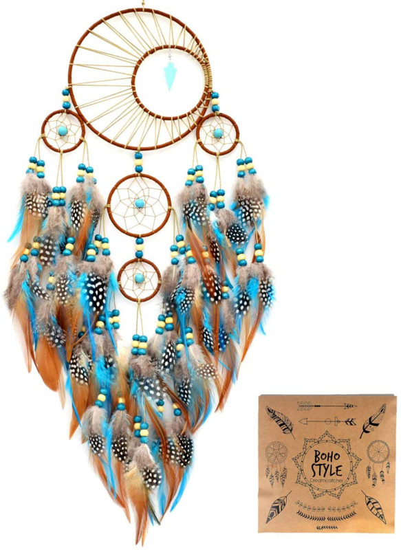 Dream Catcher Handmade Turquoise Dream Catchers with Feathers Large Wall