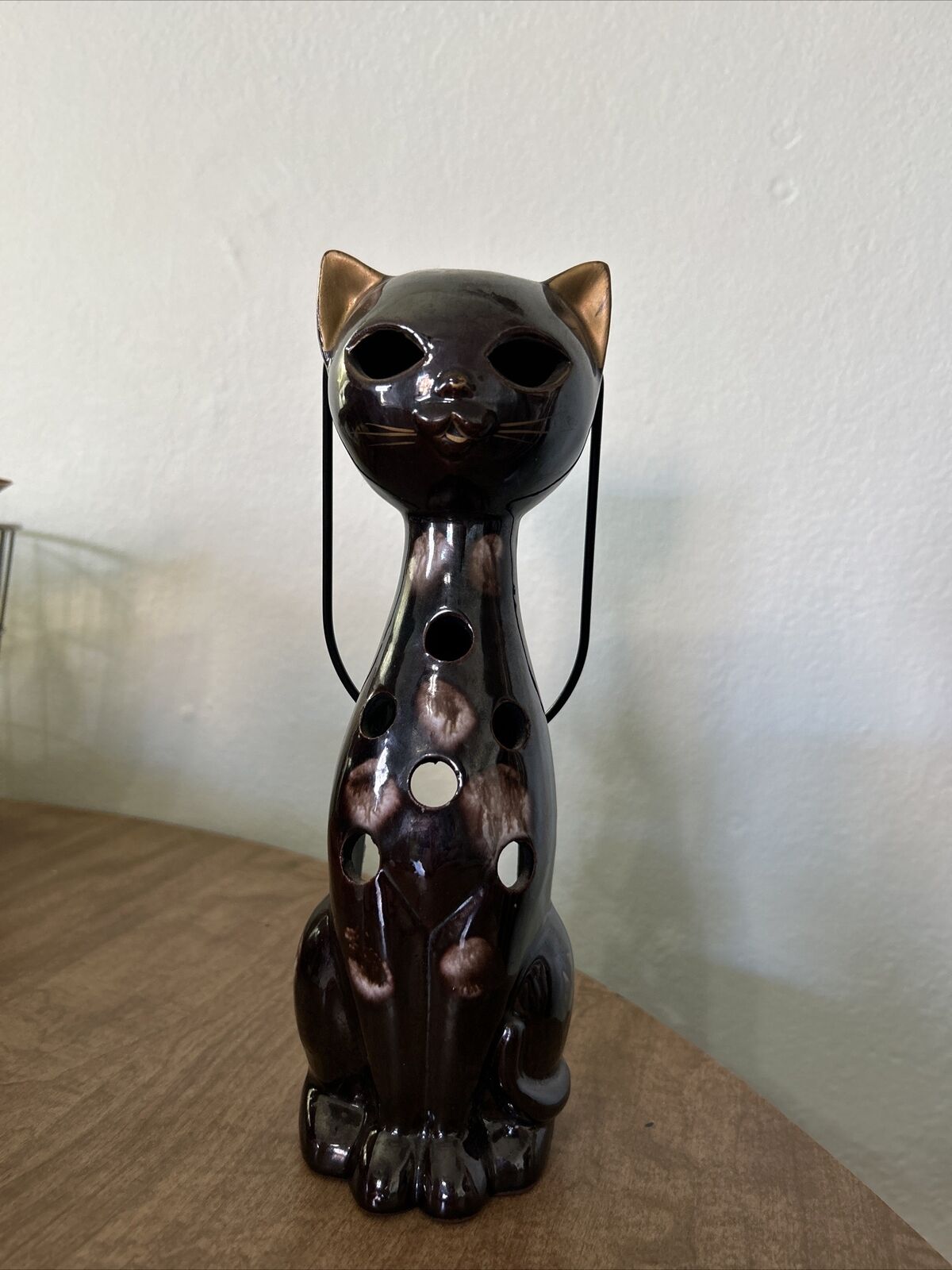 Vintage Mid Mod Fred Roberts Cat Lantern