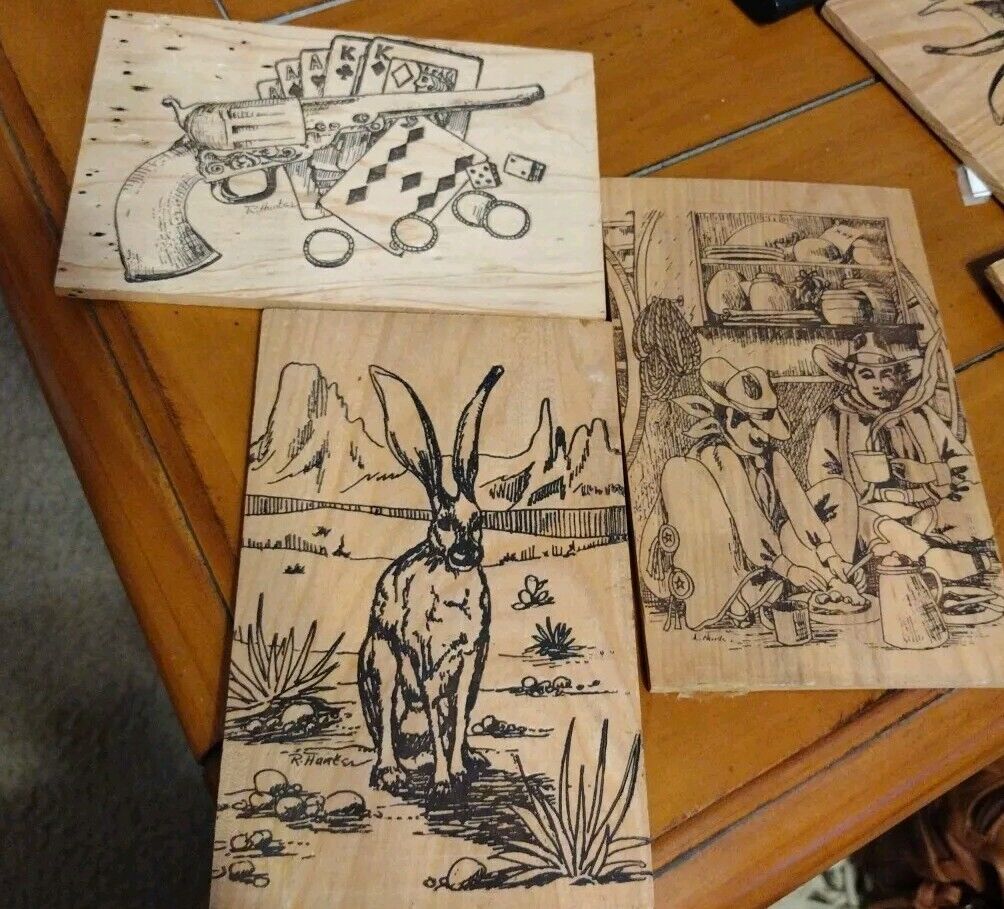 Vintage Rare And Unique Texas Wooden Postcards 