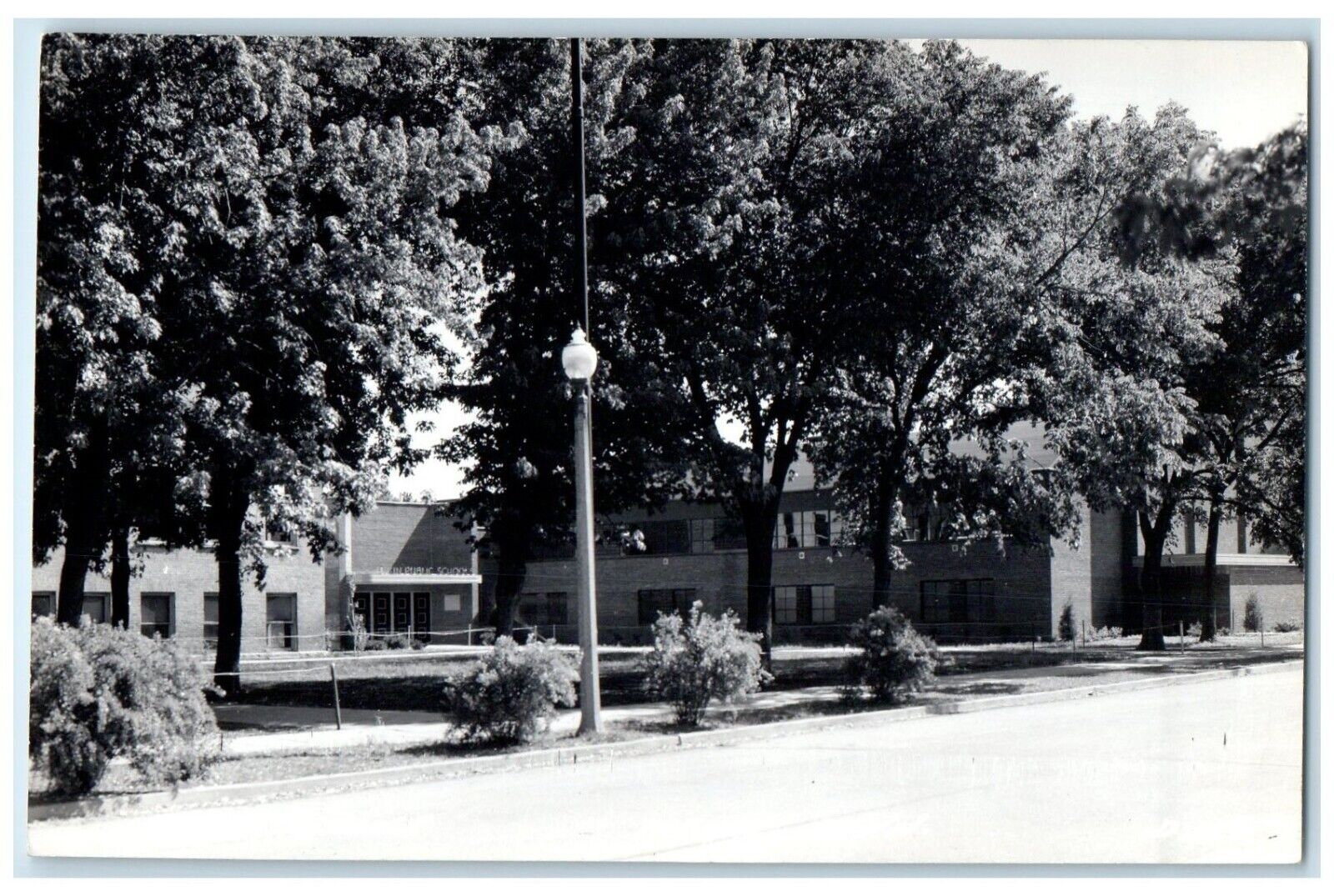 c1940\'s Public Schools Building Campus Aitkin Minnesota MN RPPC Photo Postcard