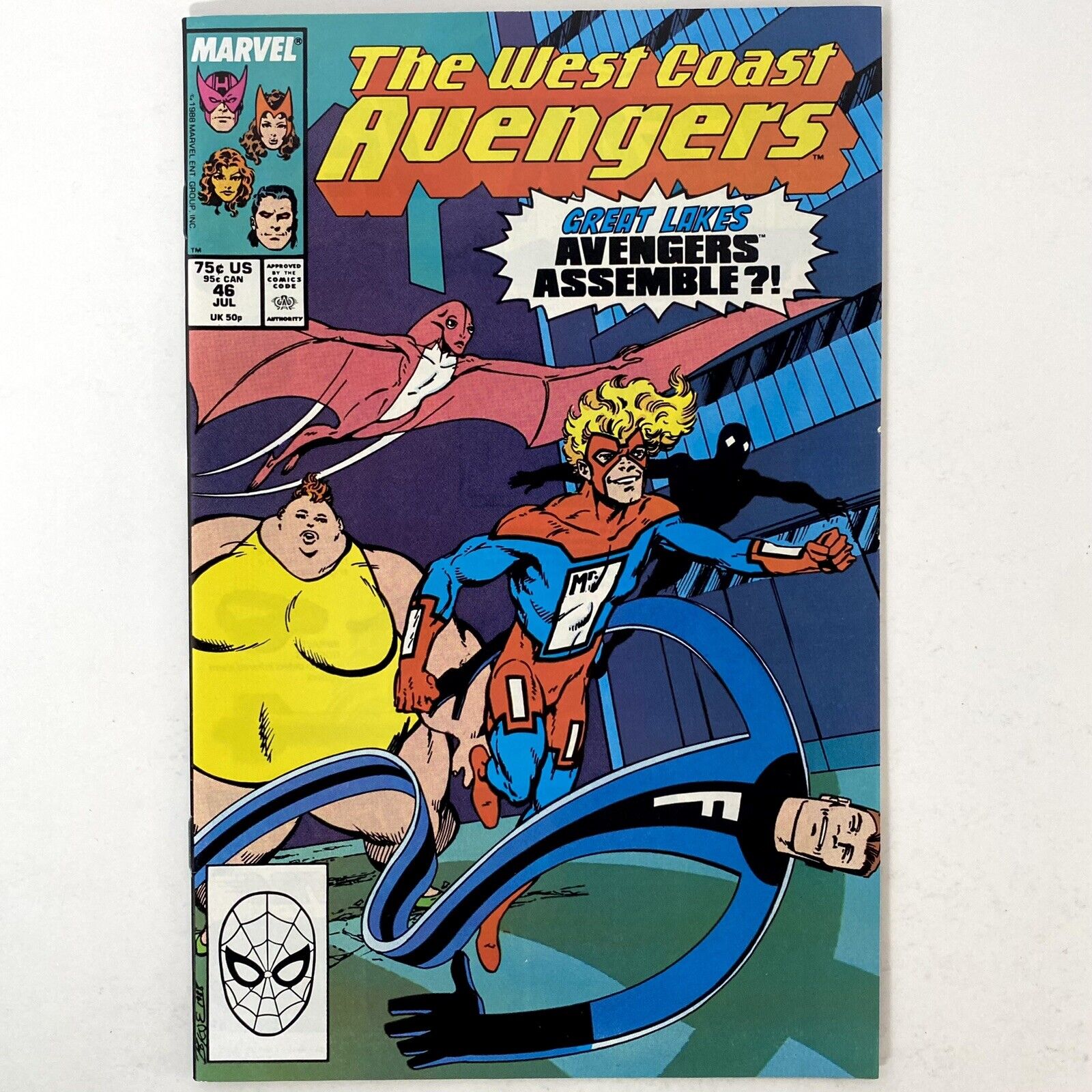 West Coast Avengers #46 1st Appearance of Mr. Immortal & Great Lakes 1988 Marvel
