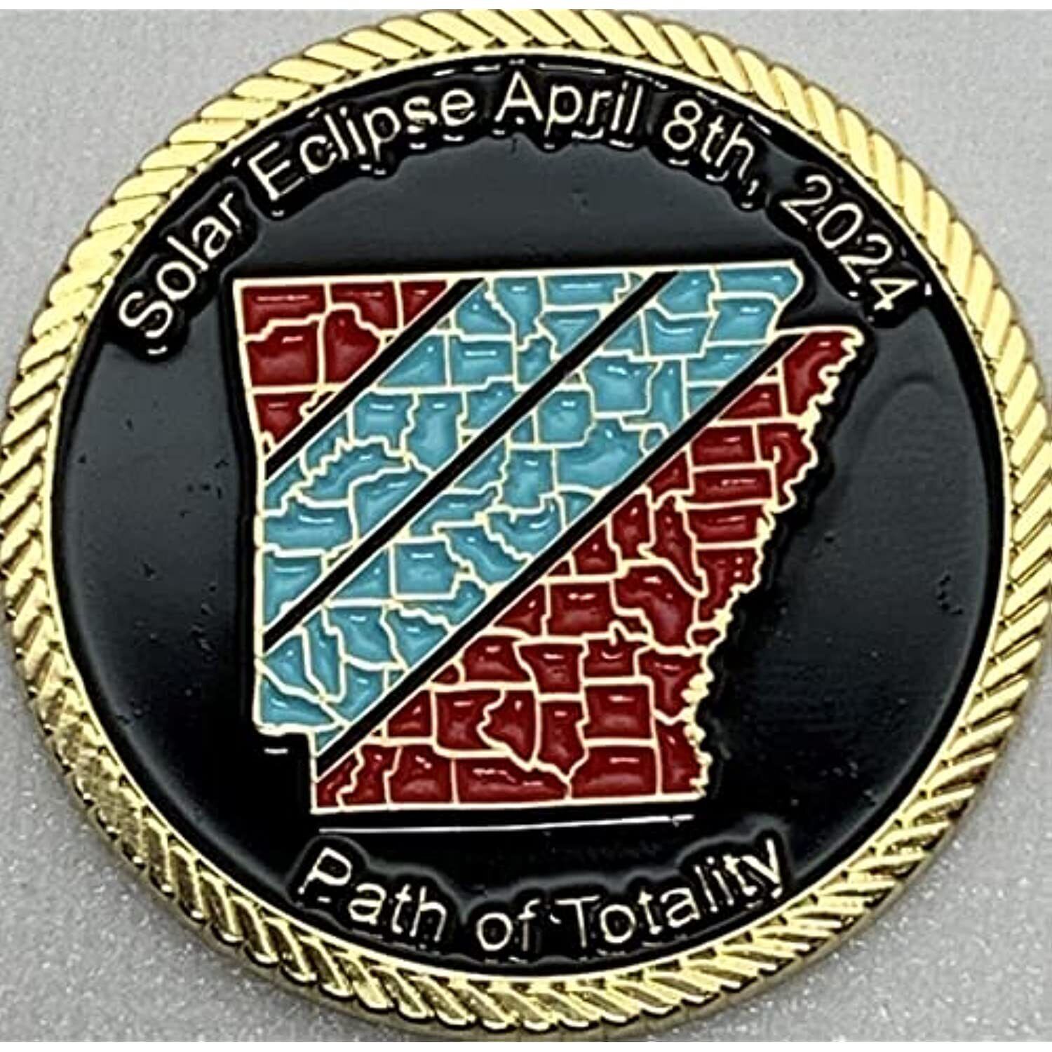 Total Solar Eclipse Challenge Coin 2024