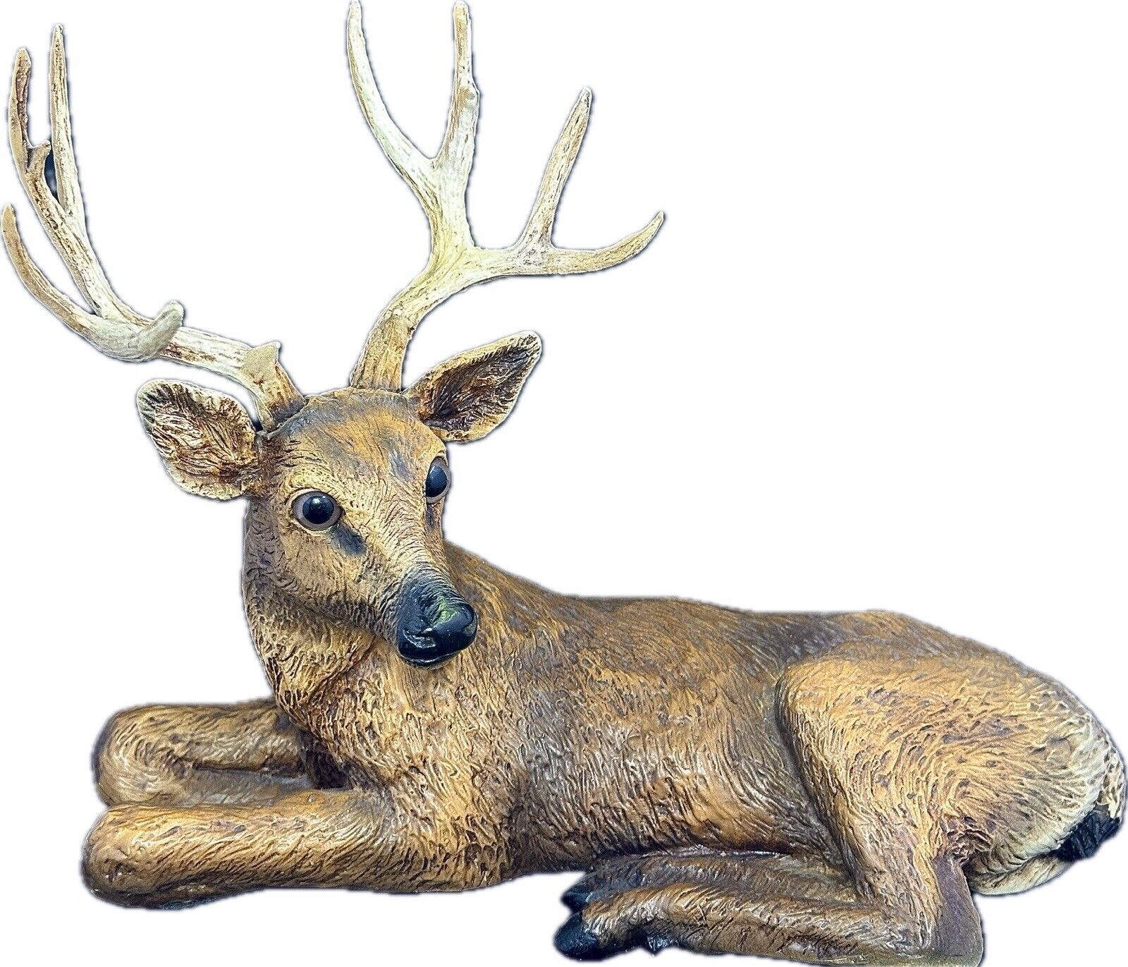 Vintage 1984 Homco Deer Buck Stag Laying Down Figurine Homeco Home Interiors