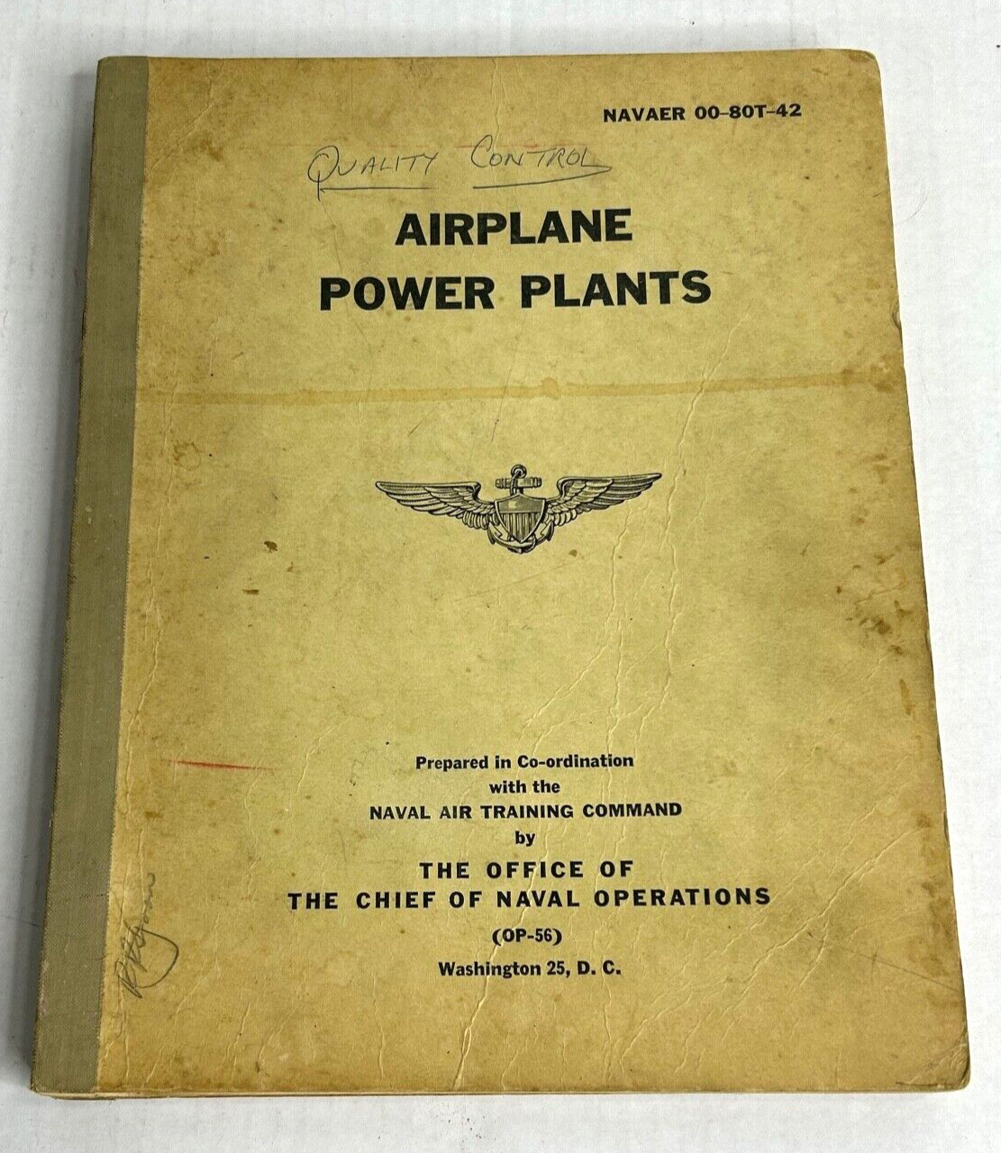 1956 US Navy Airplane Power Plants Book