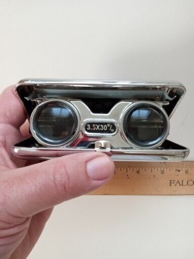 Vintage 3.5 x 30mm Folding Sports Opera Glasses Binoculars Made In China 