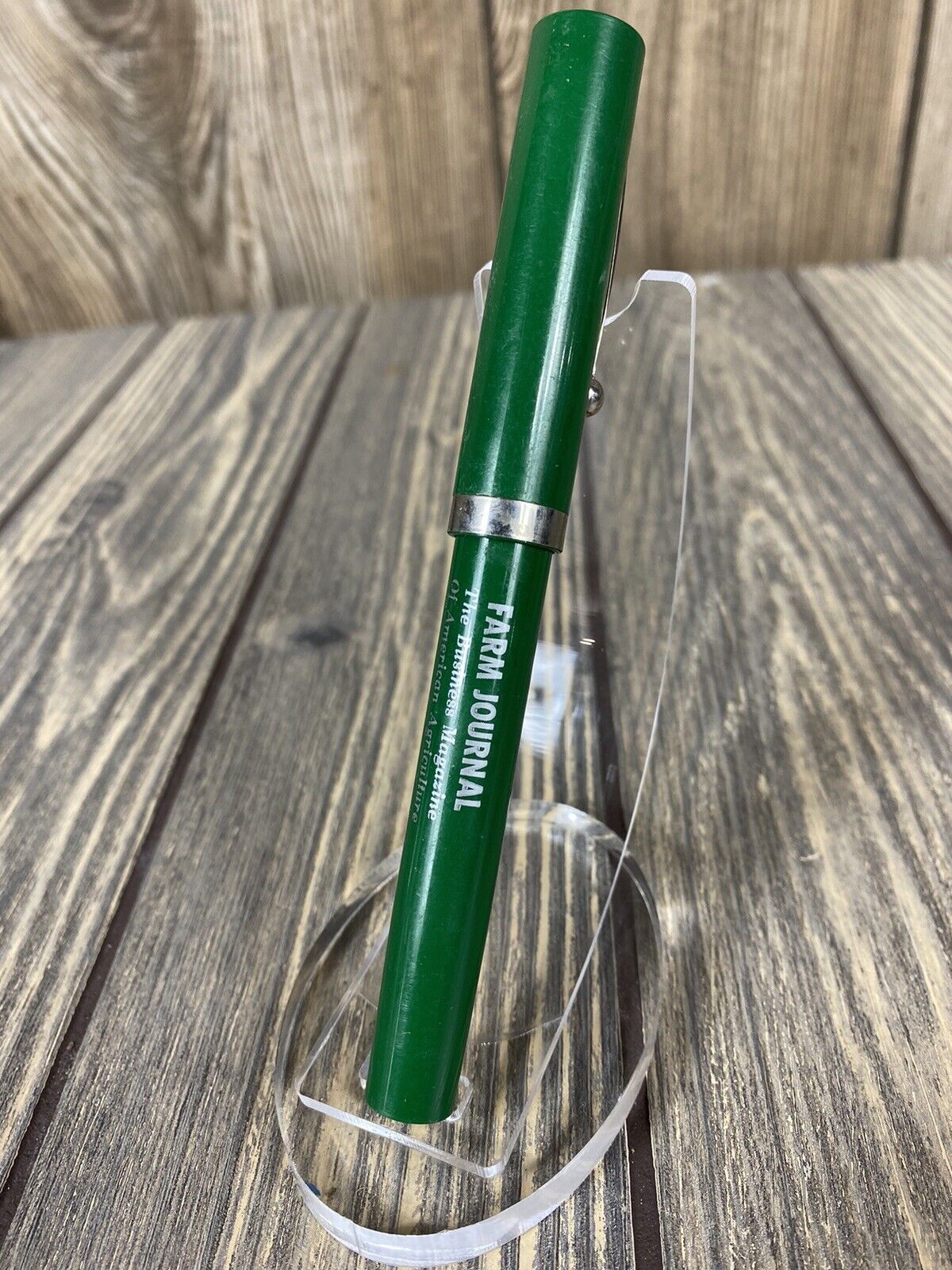 Vintage Green Farm Journal The Business Magazine Pen with Twist Off Lid