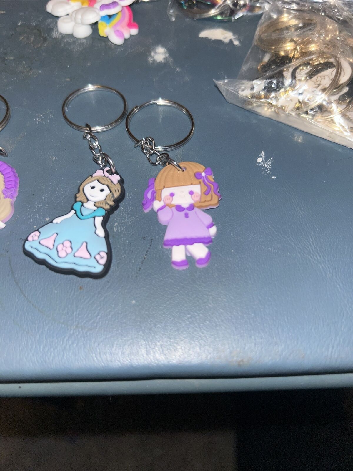 Lot Of 4 Silicone Doll Keychains