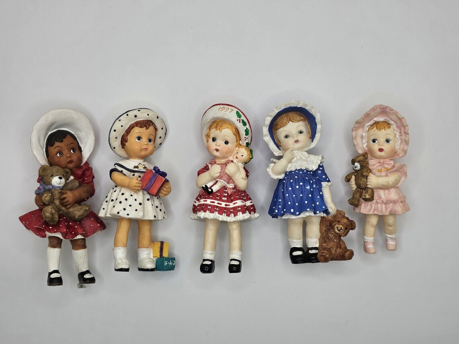 Effanbee Doll Ornaments - Lot of 5 Figurines