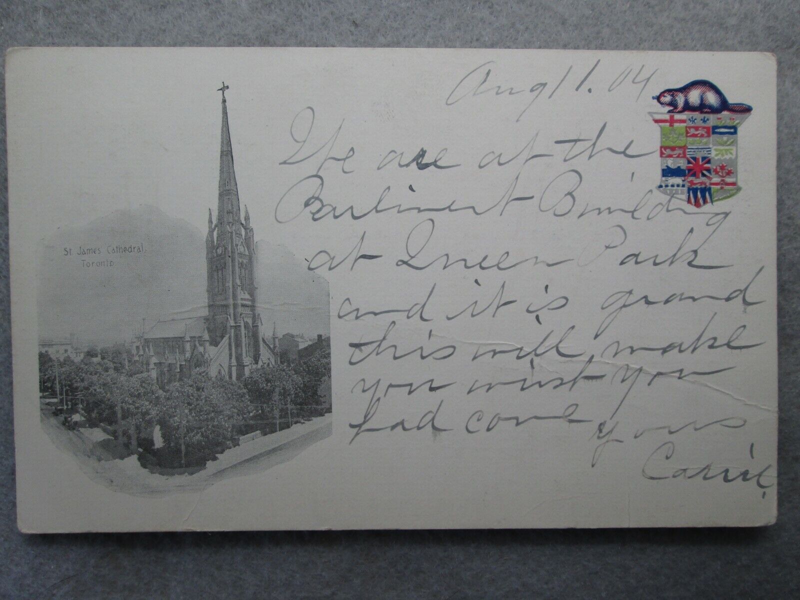 Antique St. James Cathedral, Toronto, Ontario, Canada UDB Postcard 1904   
