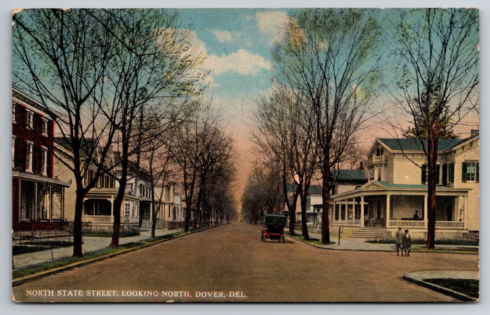 North State Street Looking North Dover Delaware DE Houses c1910 Postcard
