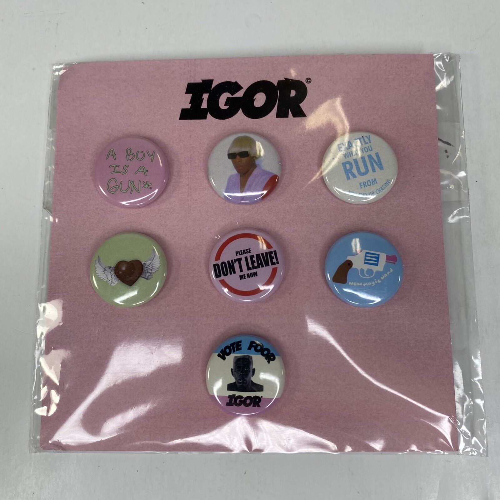 Tyler the Creator IGOR Pin Set of 7 NEW SEALED Pins 2019 Official Authentic