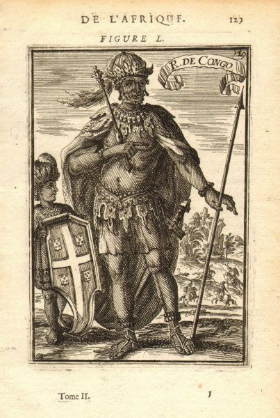 CONGO. (Probably) Dom Pedro III, 29th King of Kongo 'Roi de Congo'. MALLET 1683