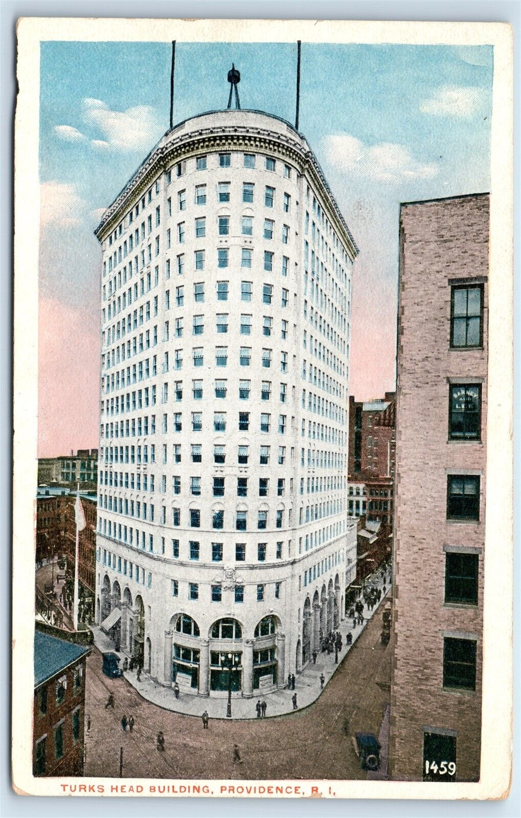 Postcard Turks Head Building, Providence RI 1916 G189