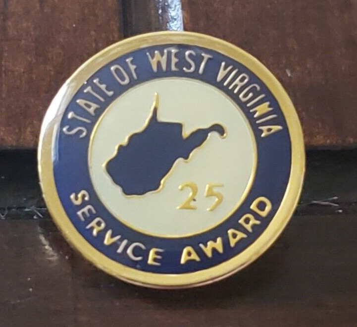 State of West Virginia 25 Year Service Award Lapel Pin