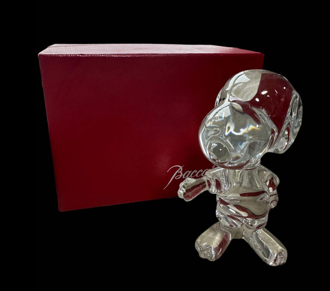 Baccarat × Snoopy Crystal Ornament with Dedicated Box Height 10cm/3.9in Peanuts