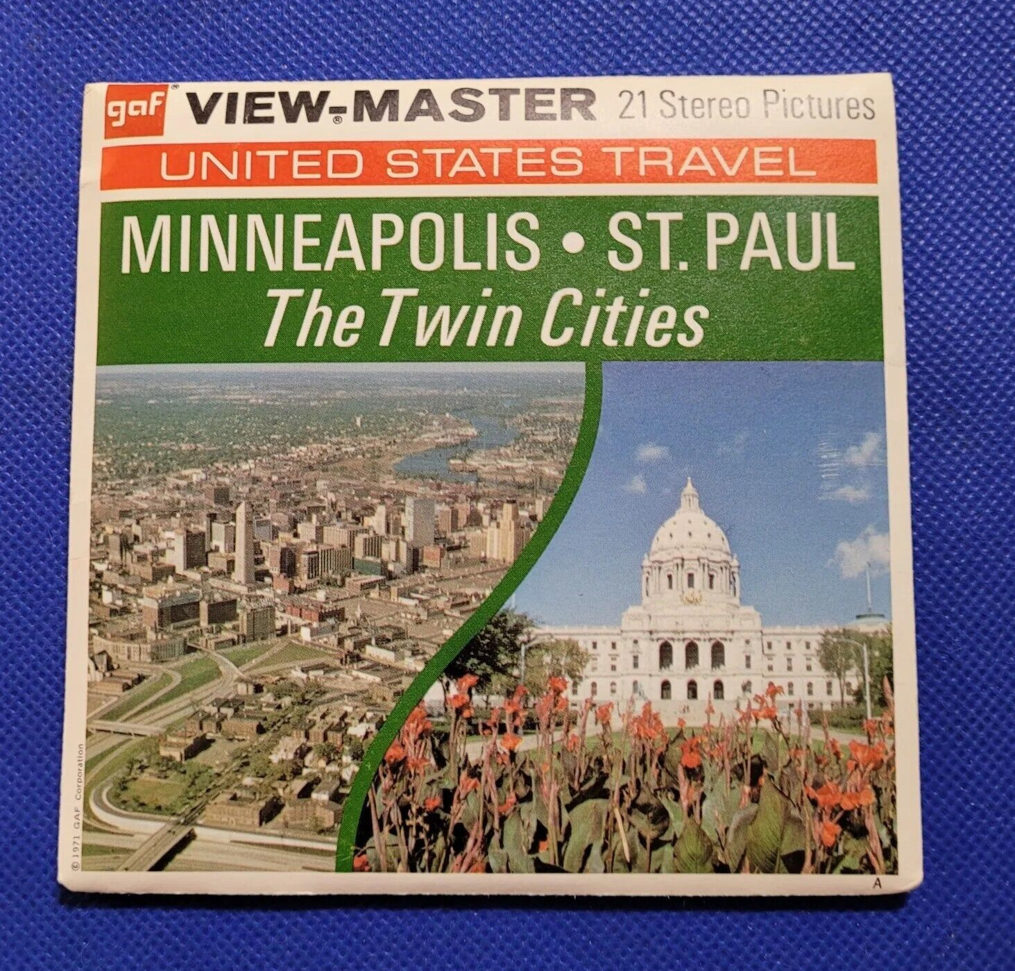 Gaf A512 Minneapolis St Paul Twin Cities Minnesota view-master 3 Reels Packet