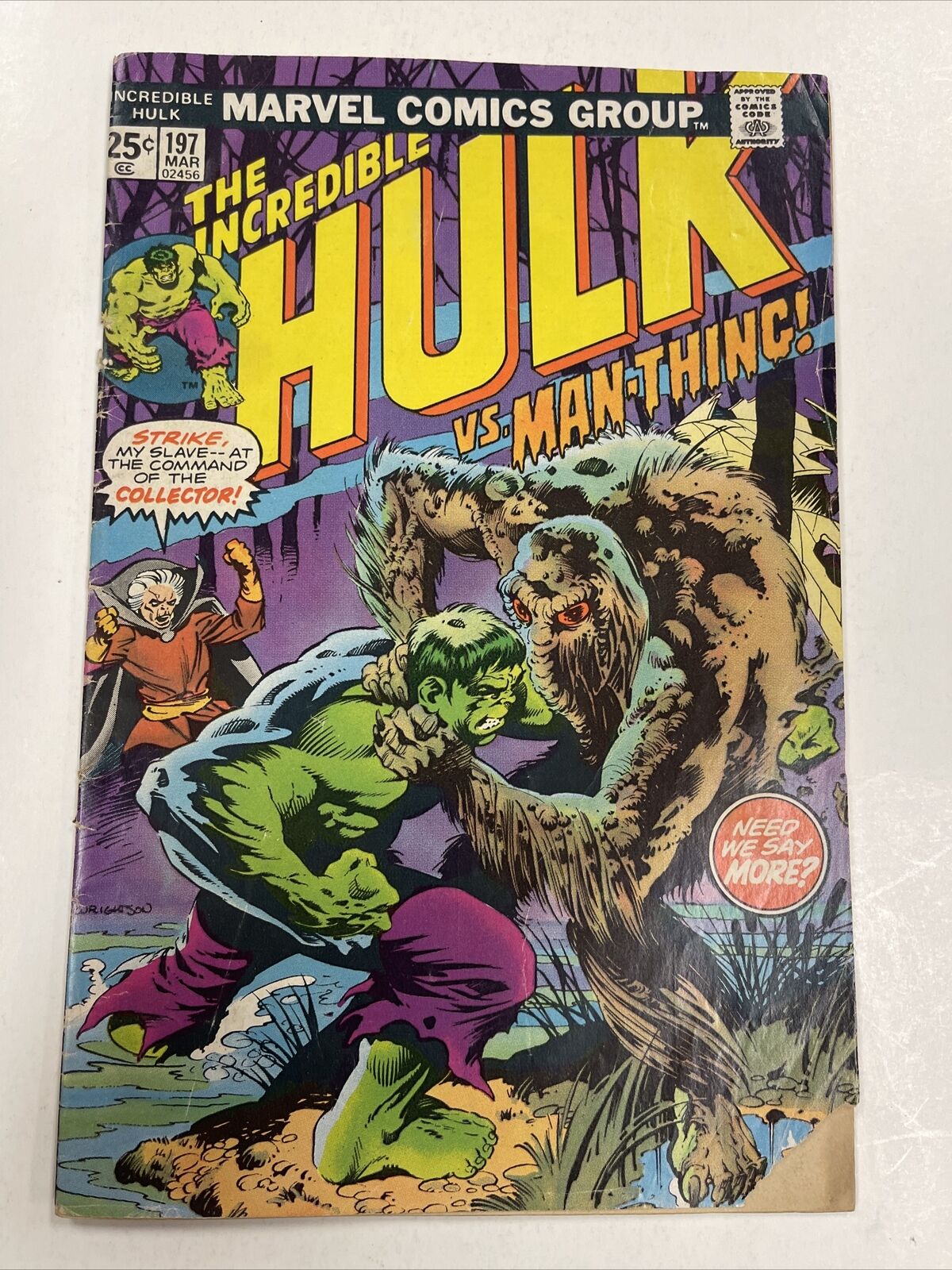 Incredible Hulk #197 (1975) Marvel Comics Bronze Age BERNIE WRIGHTSON COVER VG/G