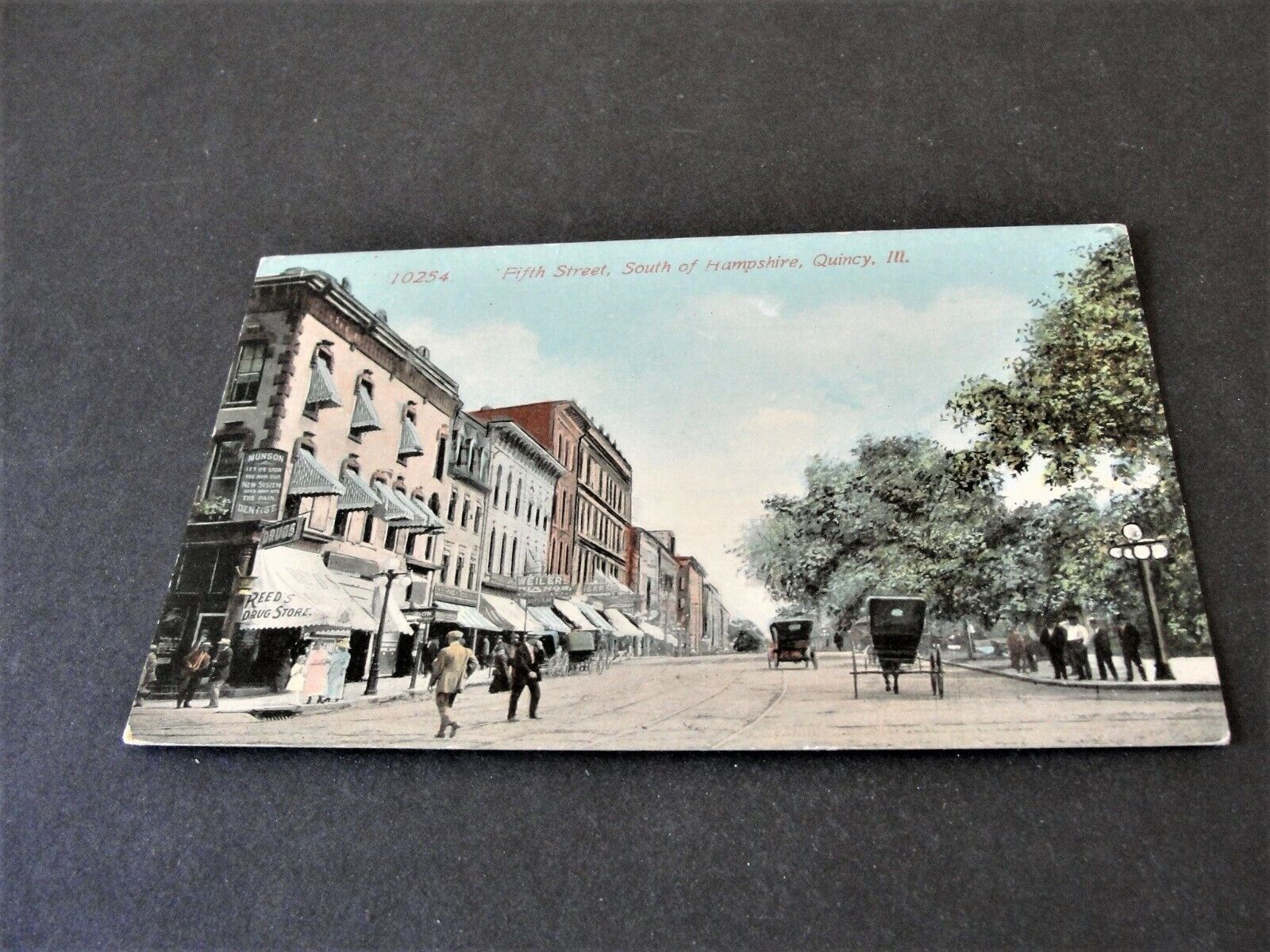 Fifth Street, South of Hampshire, Quincy, Illinois, 1900s Unposted Postcard. 