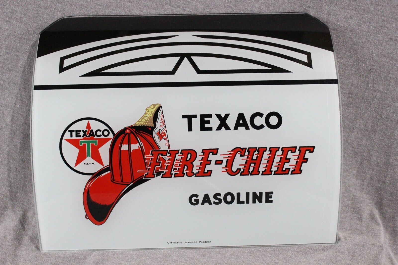 NATIONAL A38 TEXACO FIRE CHIEF ADVERTISEMENT GLASS