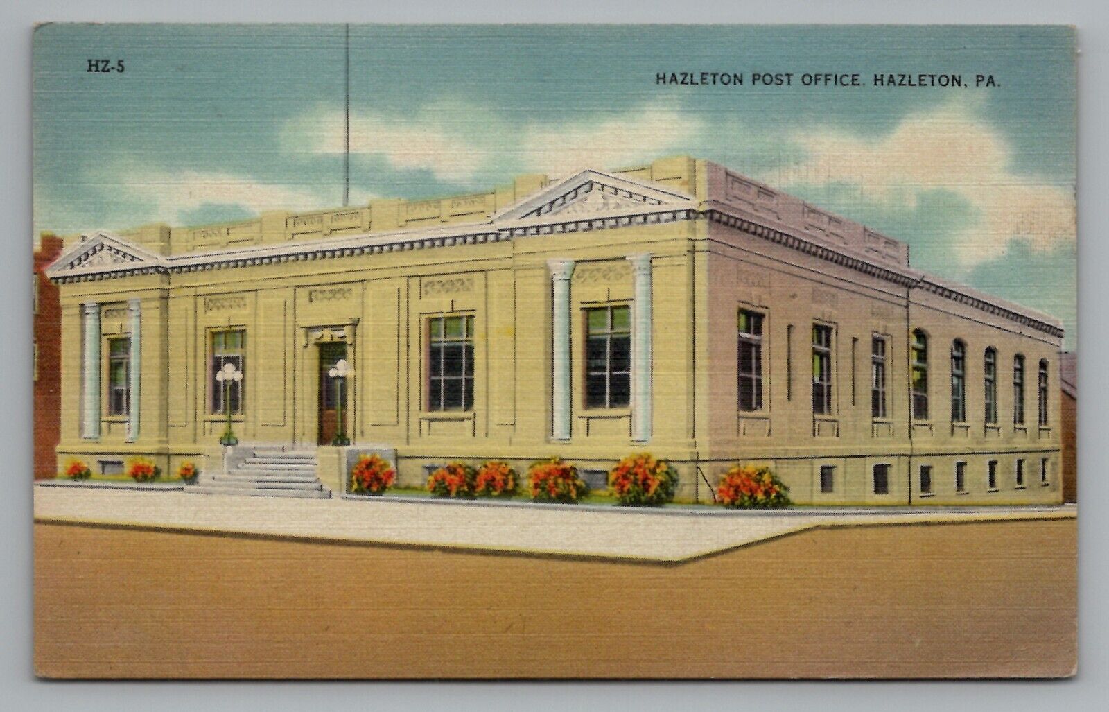Postcard U.S. Post Office Hazelton Pennsylvania Hire the Handicap Cancel 1950