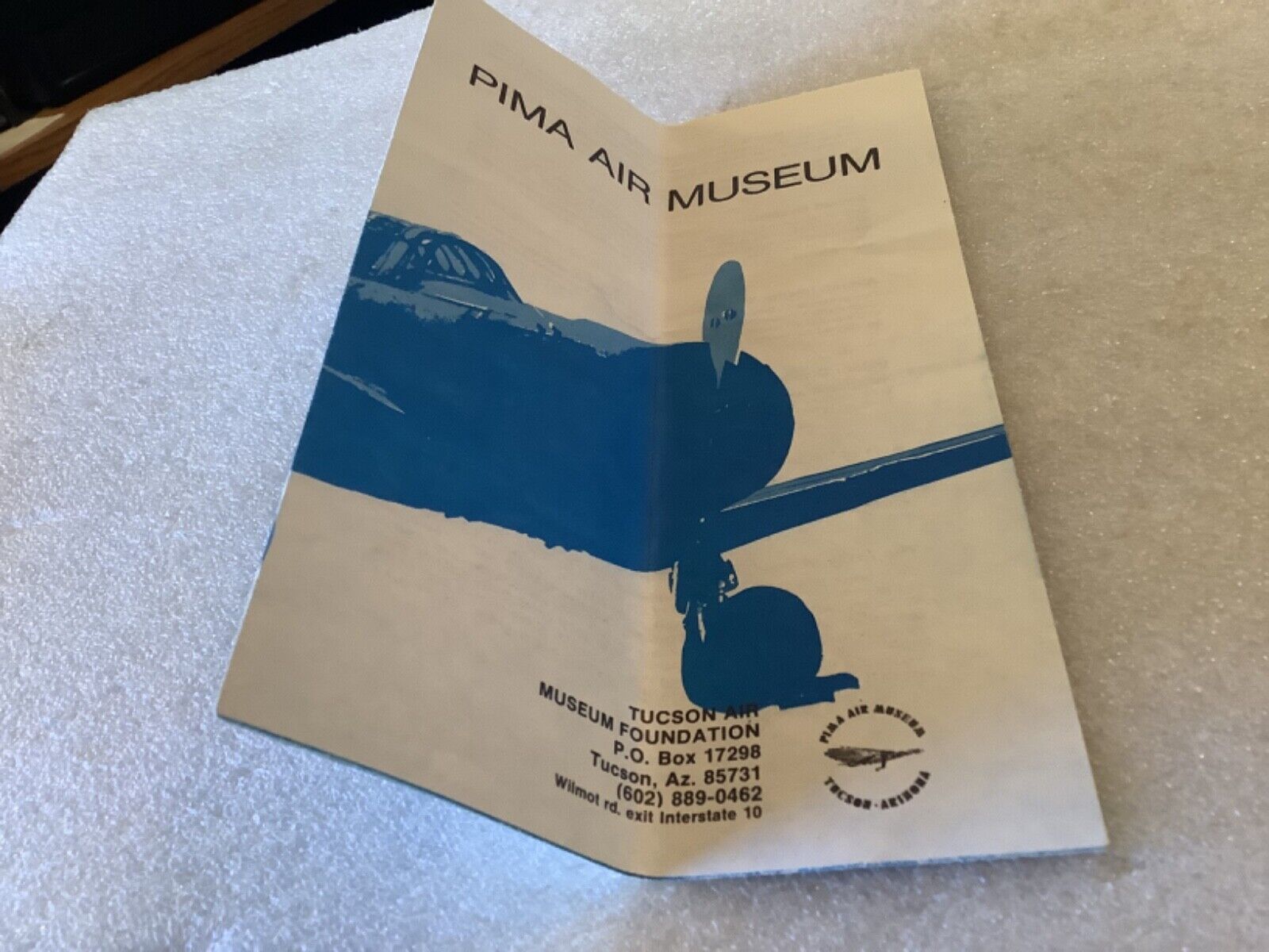 VINTAGE 1980 PIMA AIR MUSEUM TUCSON AZ. PAMPHLET