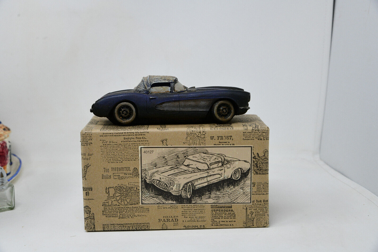 Vintage Corvette Convertible Weathered Model Paperweight Popular Imports