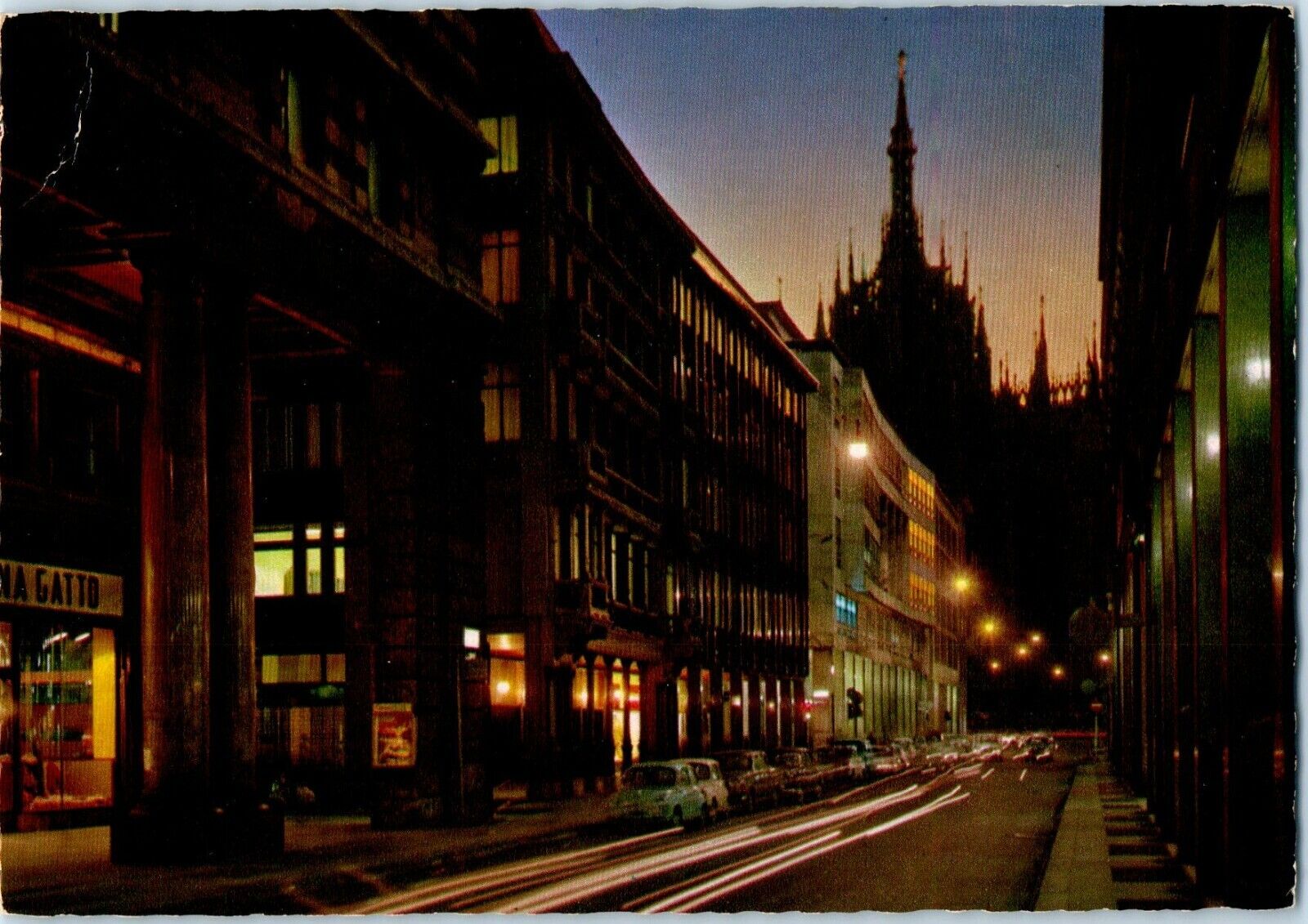 Vintage Victor Emmanuel Avenue Postcard Milano Italy 4x6