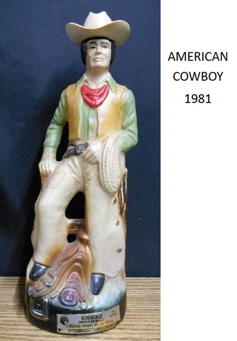 Vintage Jim Beam 1981 American Cowboy Decanter EMPTY
