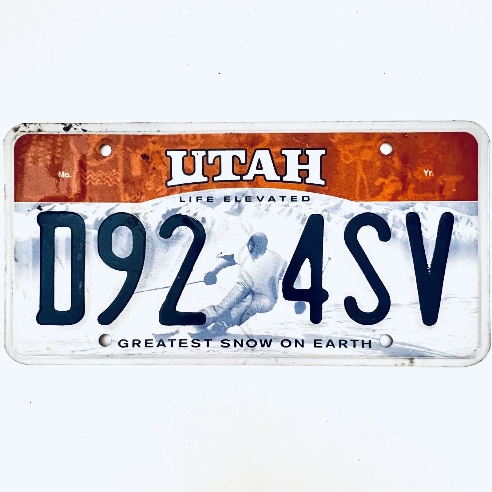  United States Utah Greatest Snow On Earth Passenger License Plate D92 4SV