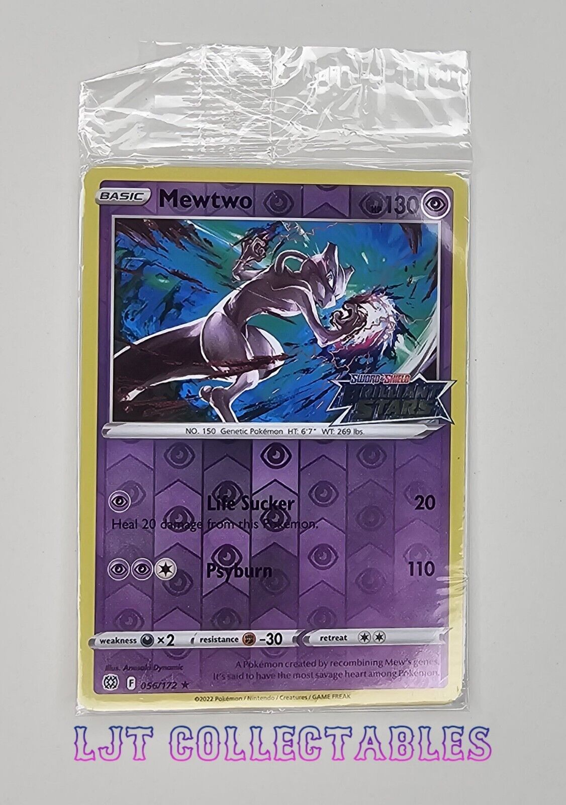 Pokémon Brilliant Stars - Stamped Promo - Mewtwo Holo 056/172