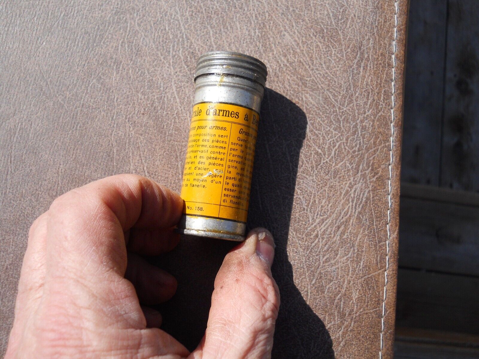 Swiss marked K31 K-11 schmidt rubins luger grease tube canister can K 31 K-31
