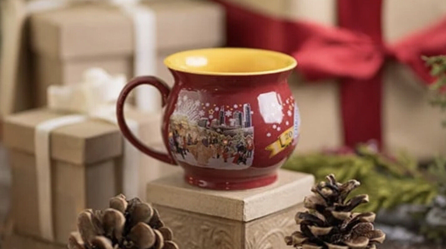 CHRISTKINDL MARKET Chicago - 2017 Red Yellow Coffee Cup Mug COLLECTORS Winter