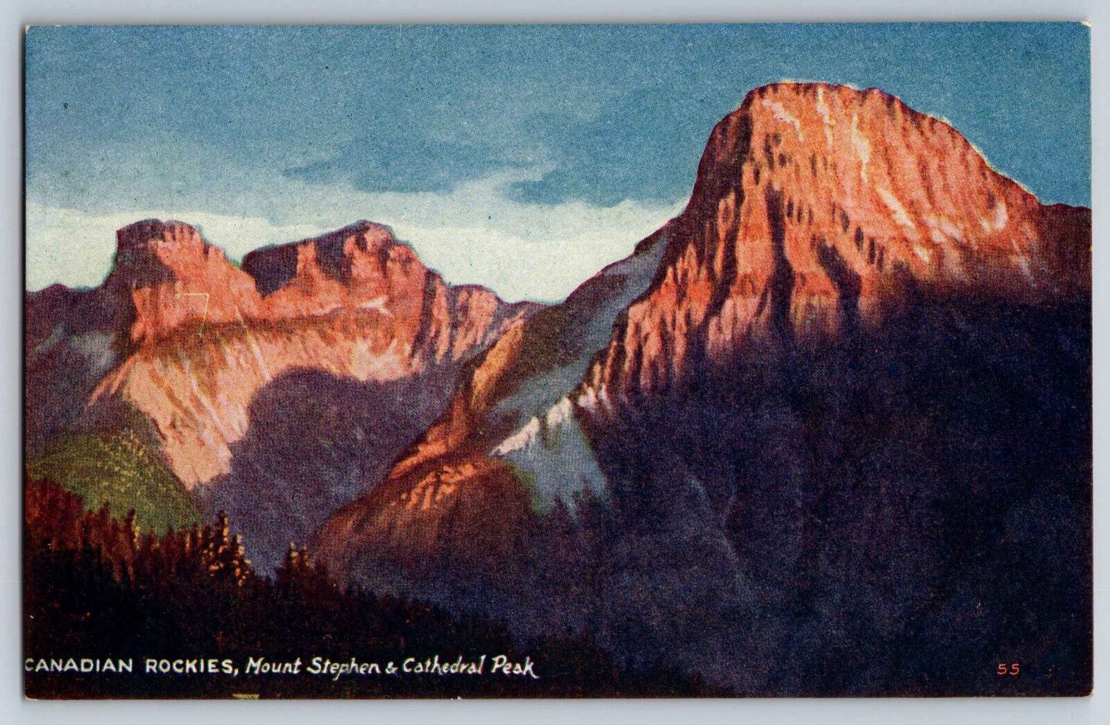 Postcard  Canadian Rockies, Mount Stephen & Cathedral Peak   D28