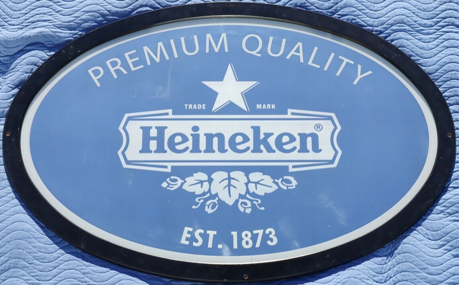 Heineken Premium Quality EST. 1873 Bar Mirror Oval 48\