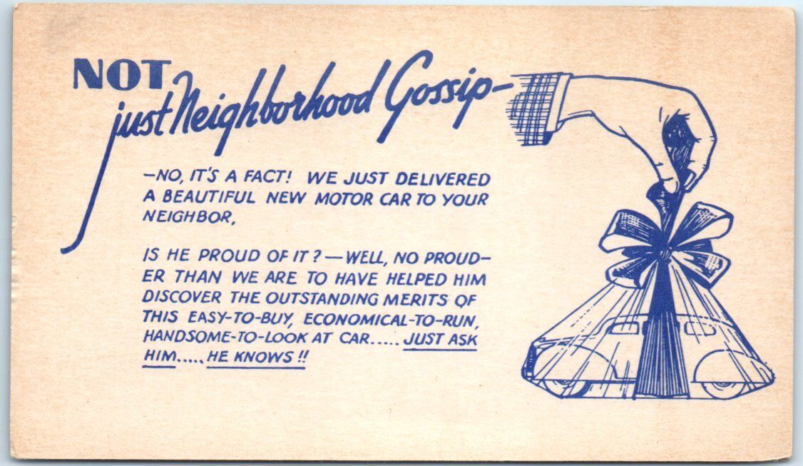 Postcard - Not just neighborhood gossip