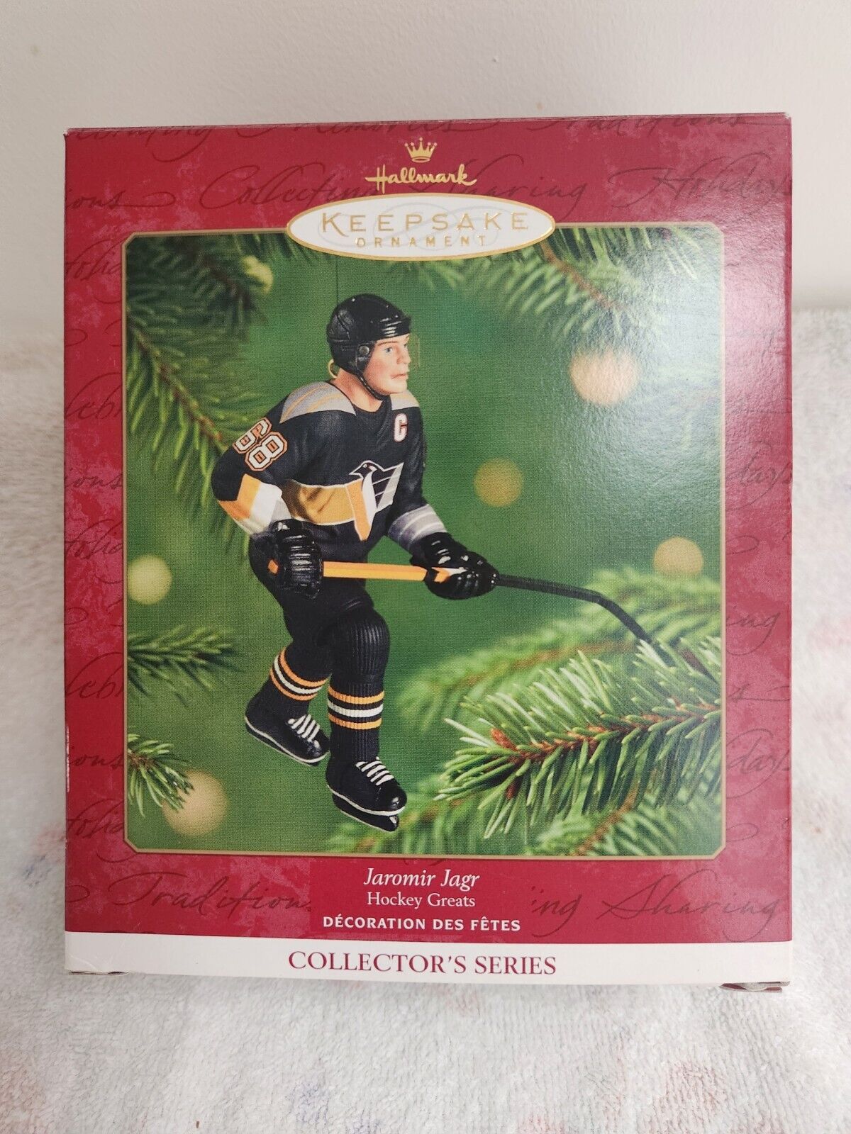 Hallmark Keepsake Ornament Collector\'s Series JAROMIR JAGR Hockey Greats 2001 