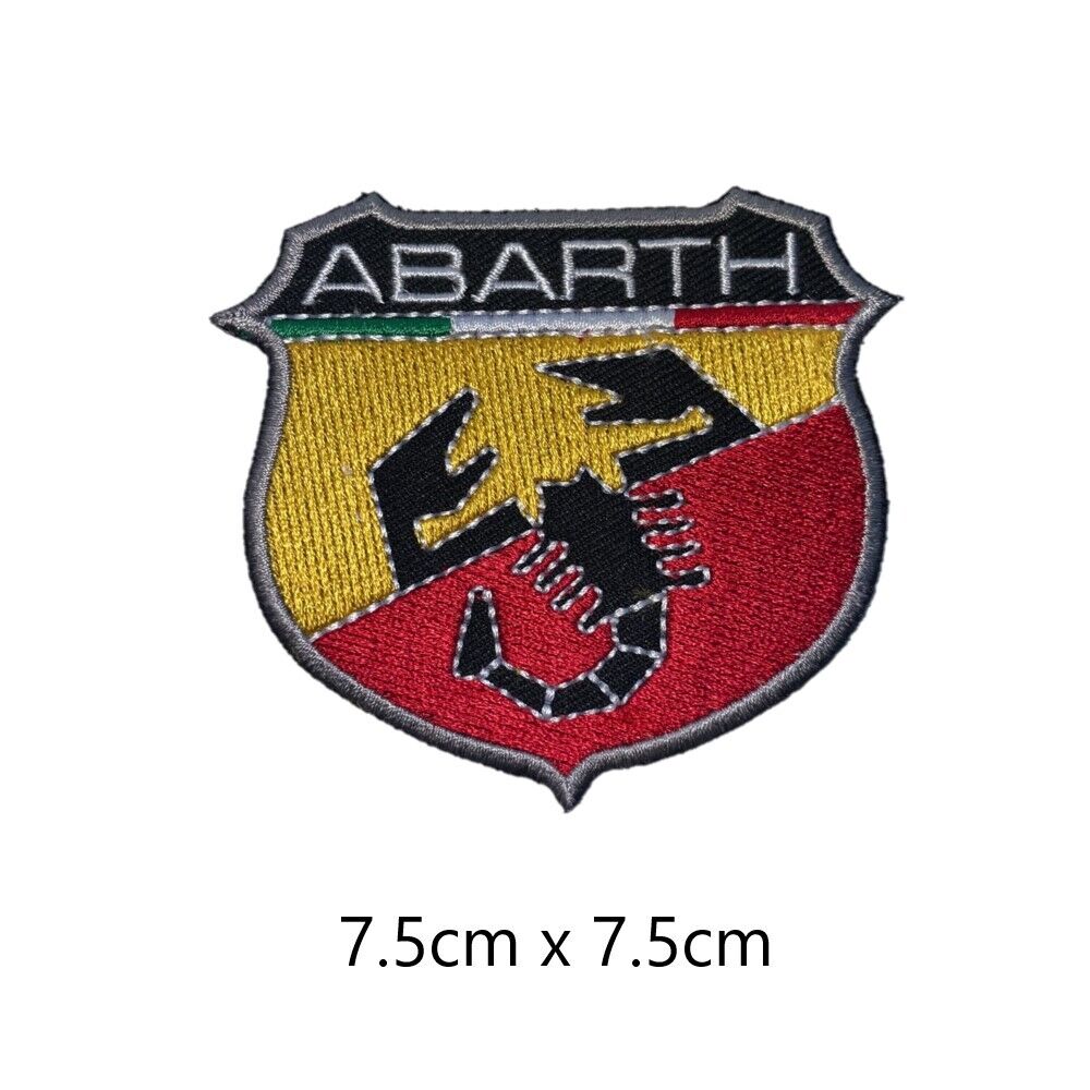 Abarth Scorpion logo Embroidred Patch sew iron on Patches transfer clothes jeans