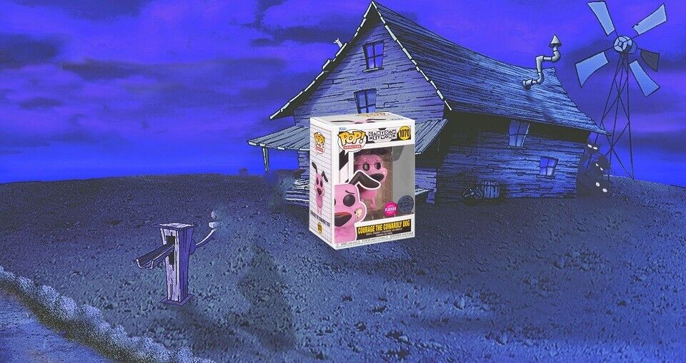 Funko Pop Courage Flocked from Courage the Cowardly Dog SE 1070 In Stock