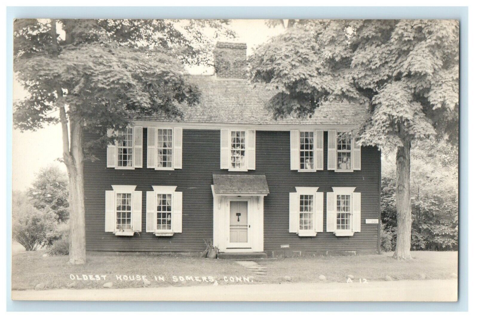 c1910's Oldest House In Somers Connecticut CT RPPC Photo Antique Postcard