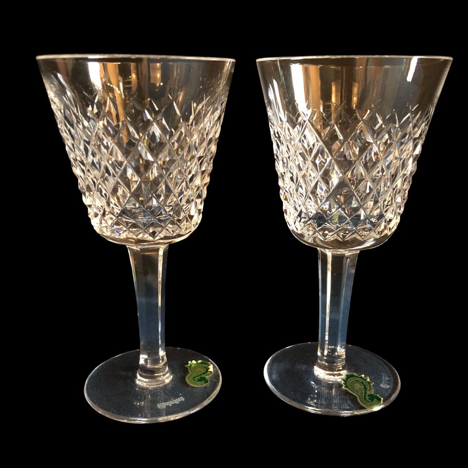 Waterford Crystal Stemware Glasses Cut Diamond Design Elegant Barware